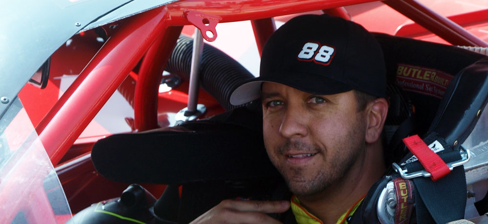 Matt Crafton in the Cat Car for Kids, 2015 edition of the IWK 250 presented by Steve Lewis Auto Body.