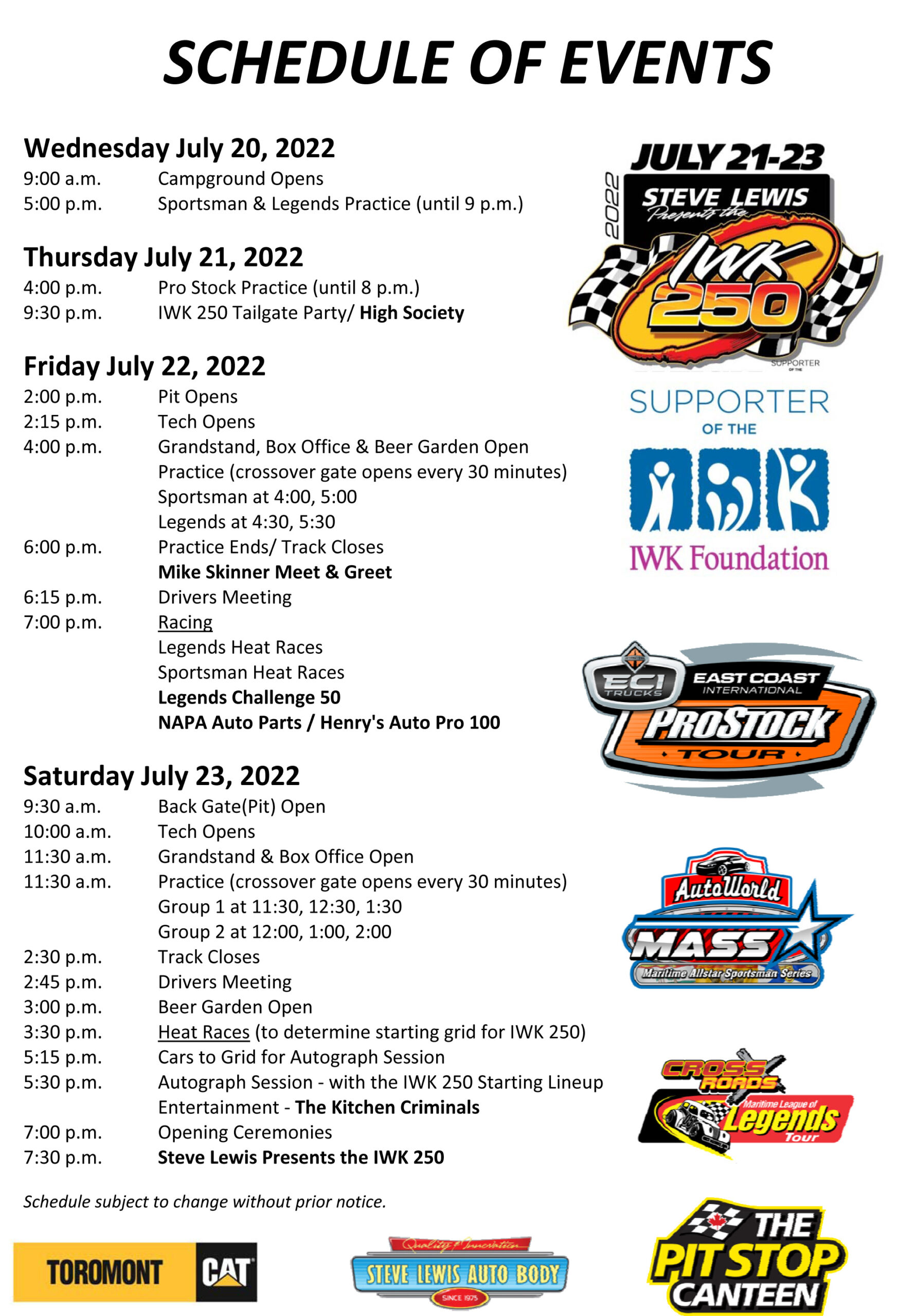 Schedule &amp; Tickets - Riverside International Speedway